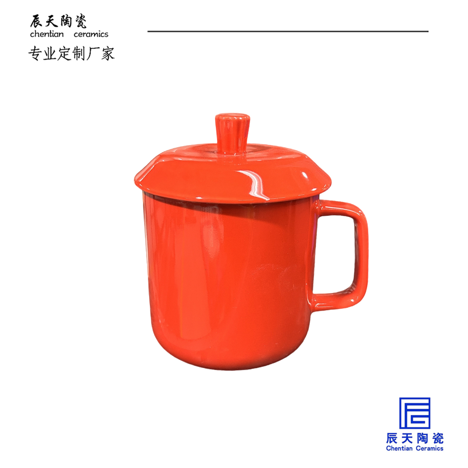 <b>客户定制 大批量红色陶瓷杯子</b>